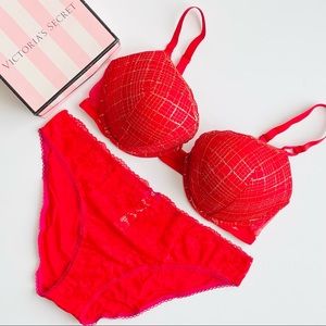 38DDD XXL Victoria’s Secret red bra set